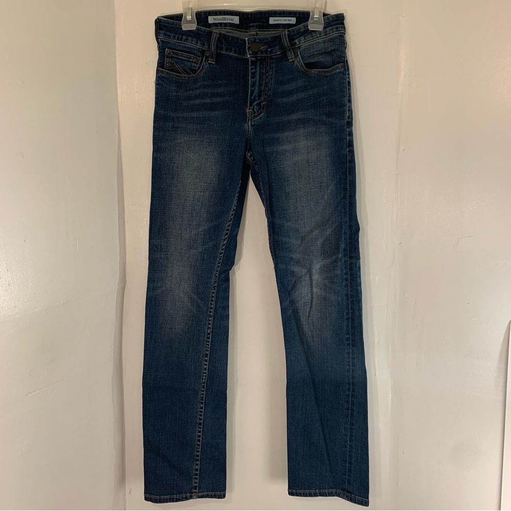 WINDRIVER MEN'S STRAIGHT FIT BLUE SLIGHT SANDBLASTED JEAN PANTS - SIZE 30 X 32